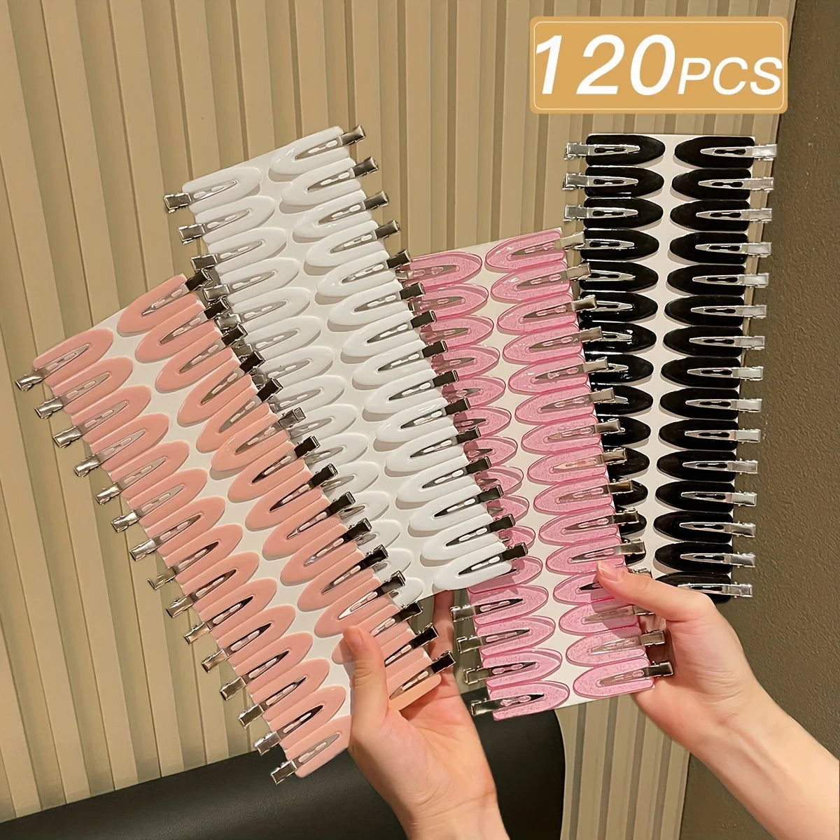 30/120Pcs Women's Model, Solid Color Fashionable and Simple, Cute and Sweet Hair Clip, Suitable for Use with Bangs and Side