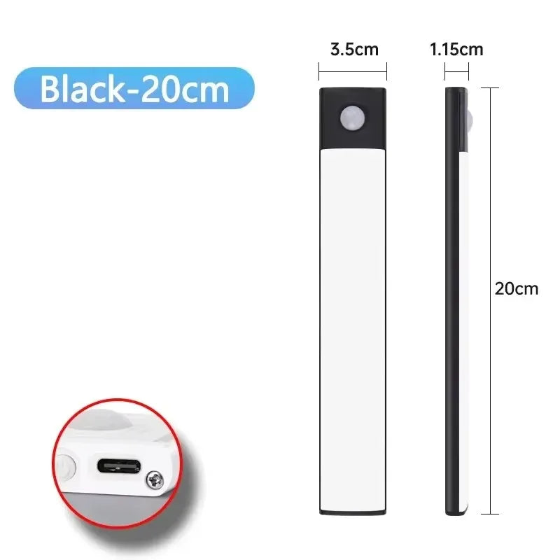 10/20/30/40/50cm 3 in 1 Under Cabinet Lights LED Motion Sensor Light for Cupboard Bedroom Wardrobe Closet Indoor Night Light