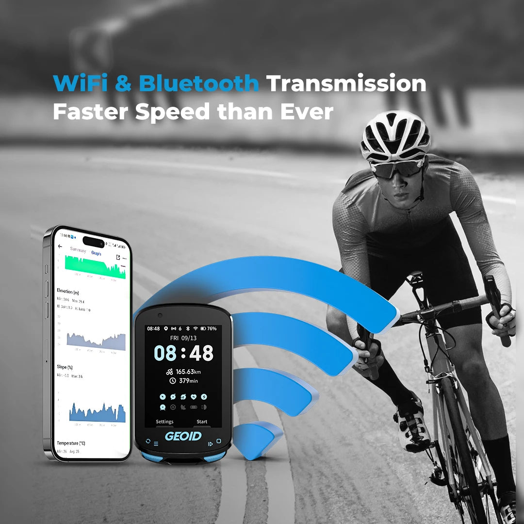 GEOID CC600 Route Navigation Bicycle GPS Computer 11 Languages Wireless Bike Speedometer Automatical WIFI ANT+ Odometer - Shoppiline