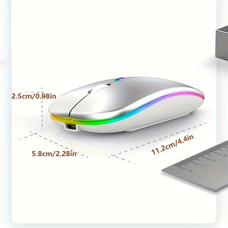 Wireless Mouse Rechargeable Dual Modes Bluetooth-combatible 2.4G USB Computer Mice For Laptop iPad Tablet Notebook Gaming Mouse