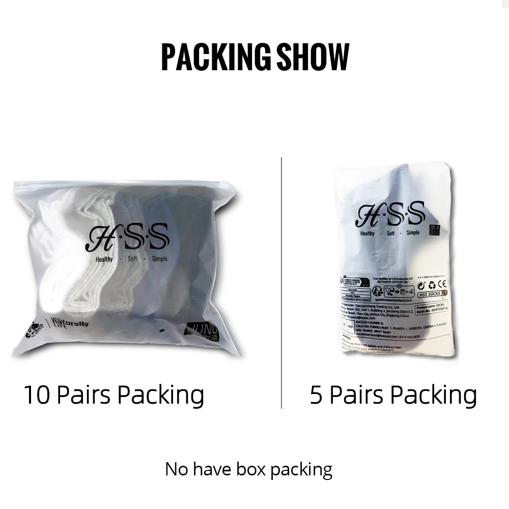 HSS Lot de 5/10 paires de chaussettes en mélange de coton pour hommes, noires, d'affaires, douces, respirantes, pour l'été et l'hiver, grande taille (6.5-14)