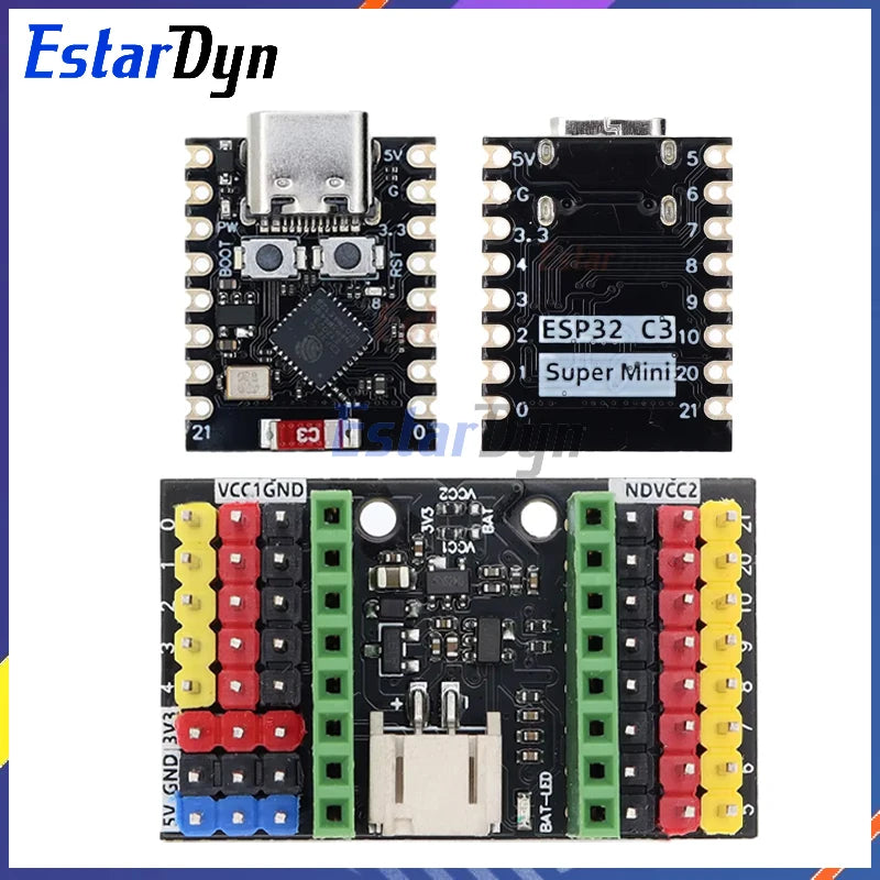 Carte de développement Estardyn ESP32-C3 MINI Carte de développement ESP32 SuperMini = Carte d'extension WiFi Bluetooth de carte de développement