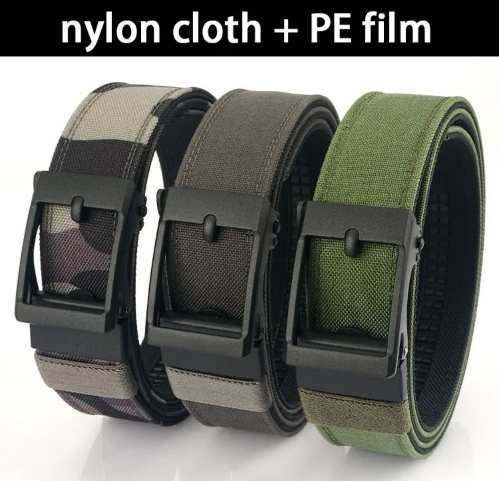 1pc Men's Belt Outdoor Multi Function Alloy Buckle Tactical Belt Canvas For Nylon Belt Training Quick Hanging Belts Neutral Belt