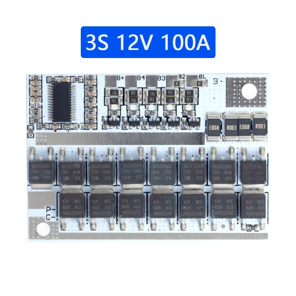 3S/4S/5S Bms 12.6V 16.8V 21V 3.7V 100A Li-ion Lmo Ternary Lithium Battery Protection Circuit Board Li-polymer Balance Charging