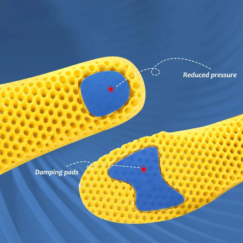3 Paar Memory Foam Orthopädische Einlegesohlen für Schuhe Sohlenpolster Mesh Deodorant Atmungsaktive Turnschuhe Laufkissen für Herren Damen