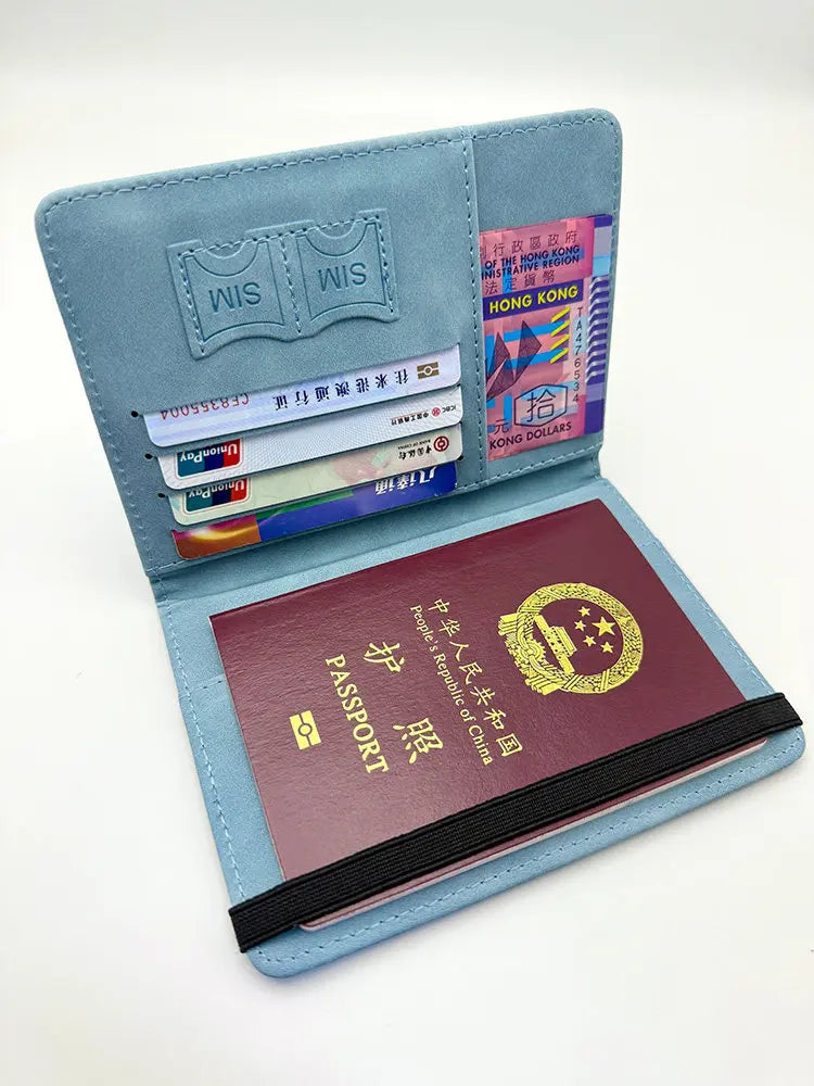 Homefish PU Leather Wallet Travel Passport Purse Card Male Travel Accessories Hand Carry Passport Business Cards Holder Wallet