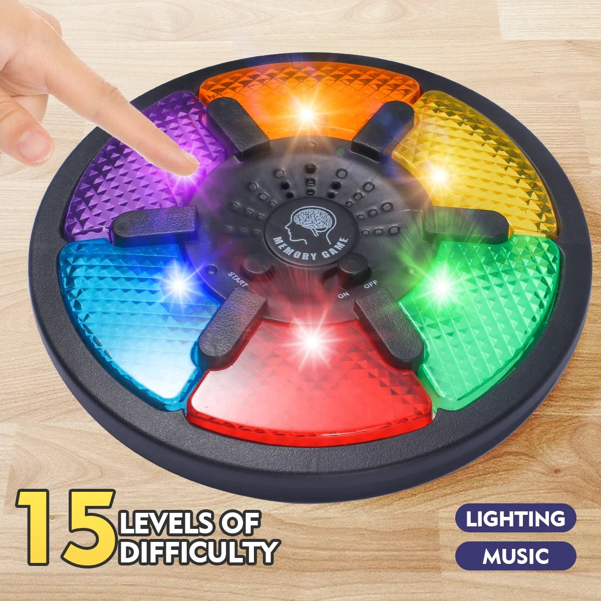 Memory Game Machine Handheld Electronic Memory Game with Light and Sound Puzzle Creative Interactive Game Toy Memory Training