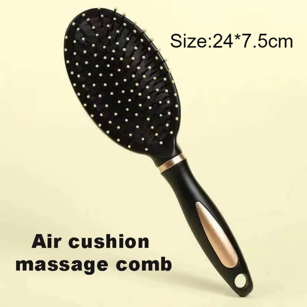 Air Cushion Hairbrush Scalp Massage Comb Soft Nylon Bristle Anti-static Detangler Brush For Wet Dry Straight Curly Hair Salon
