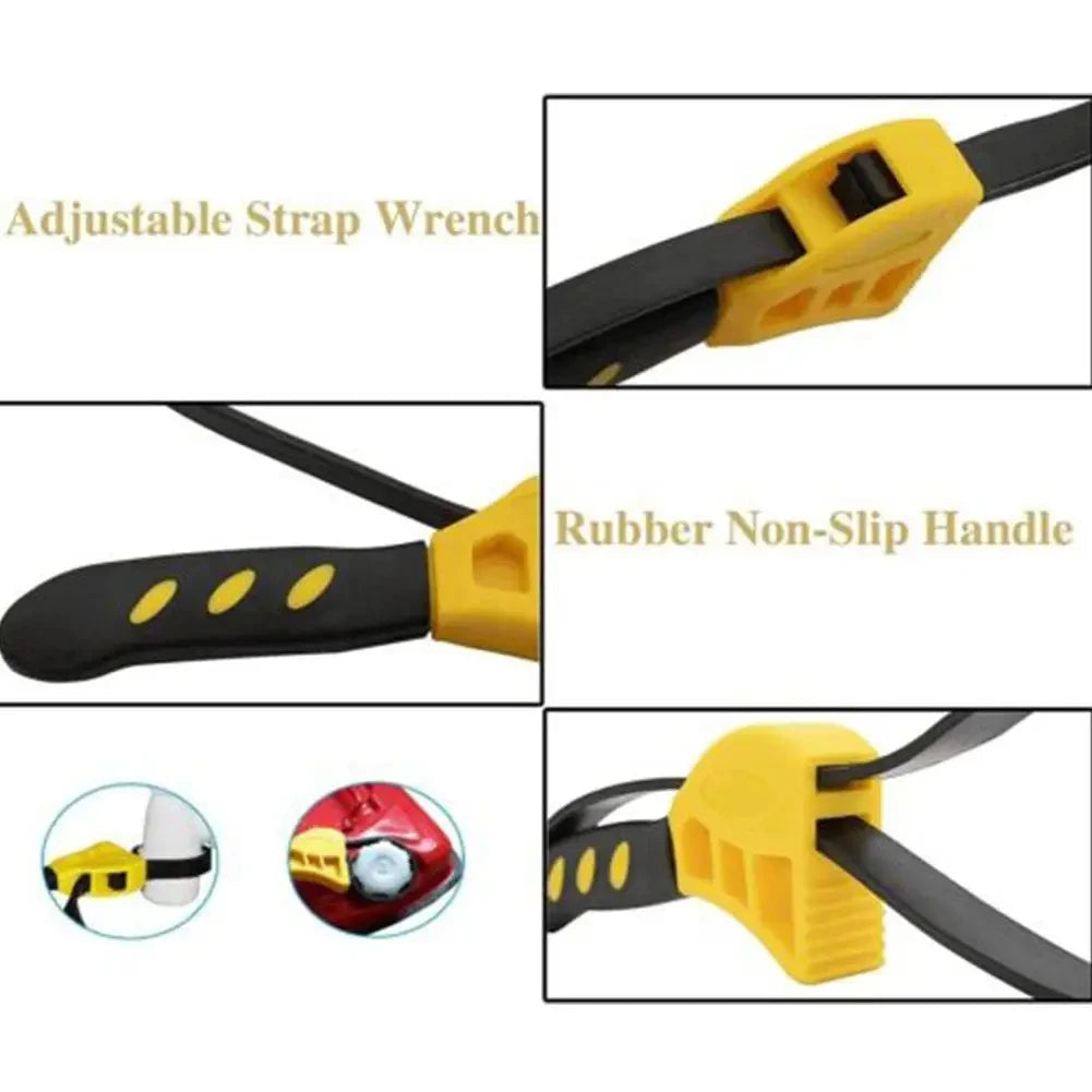 6-inch Multi-function Belt Wrench Plastic Adjustable Bottle Opener Auto Repair Filter Multi-function Hardware Tool