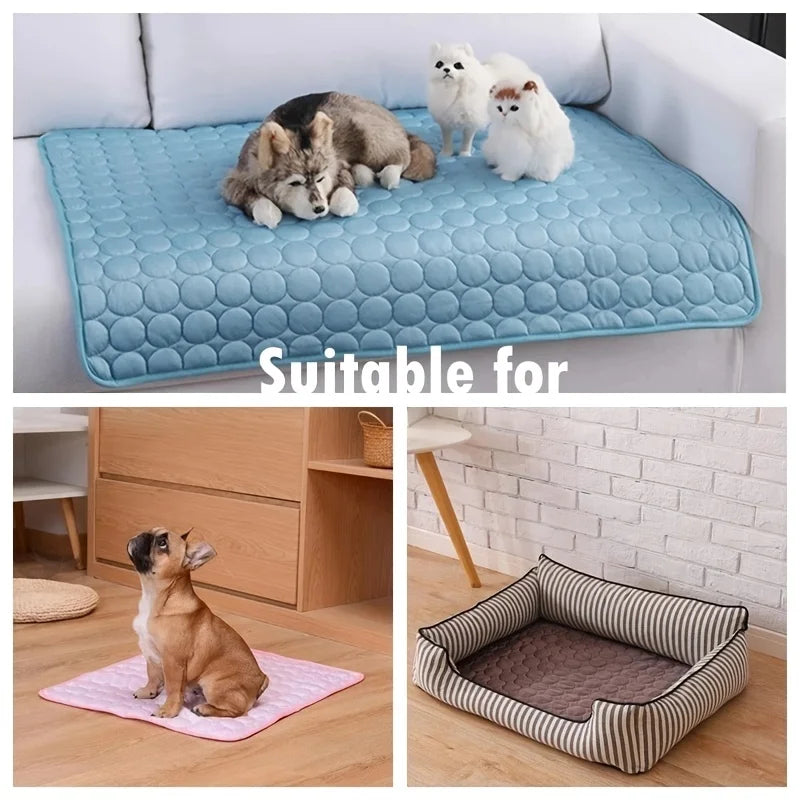 Sommer Hundekühlmatte Tier Kältebett extragroß für kleine große Hunde Haustierzubehör Katze robuste Decke Sofaeispad Decke