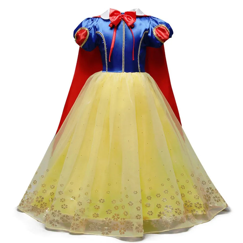 Kids Cinderella Costume Princess Dress for Girls Children Rapunzel Snow White Belle Jasmine Elsa Aurora Cosplay Carnival Dresses