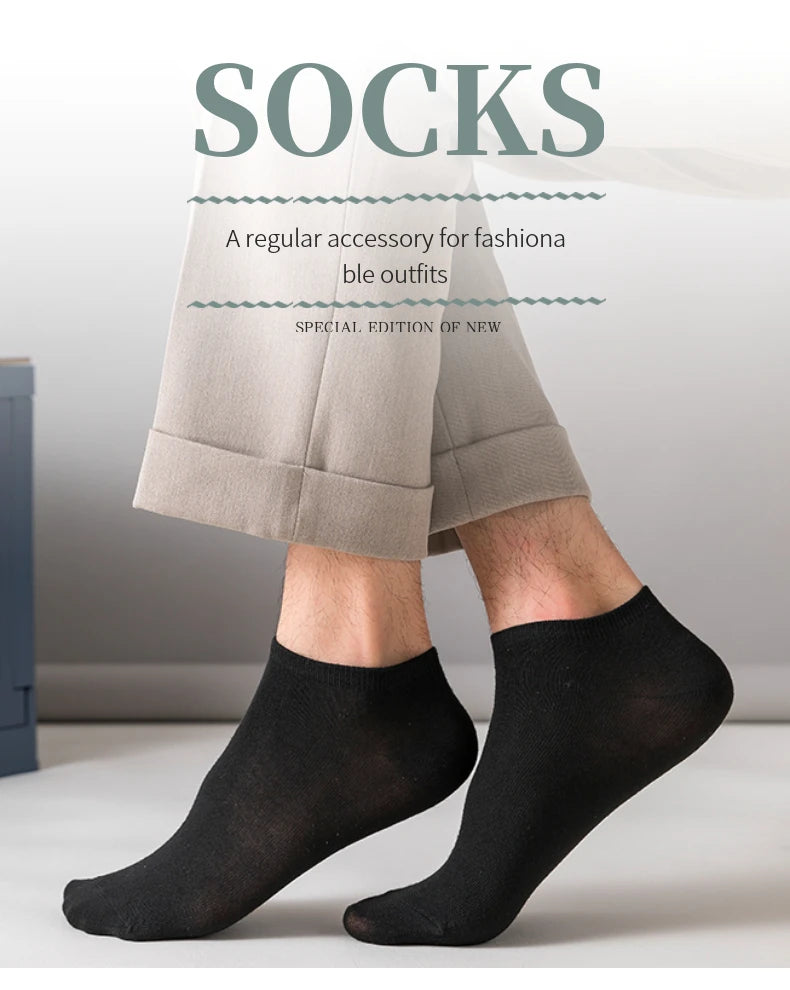 3/5/8 Pairs Women/Men Boat Socks Invisible Low Cut Silicone Non-slip Summer No-show Ankle Socks Solid Color Casual Breathable