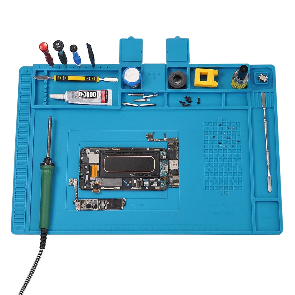 Silicone Soldering Mat Pad Desk Platform  for Welding Station Iron Phone PC  Repair Magnetic Heat Insulation No Lead S-160