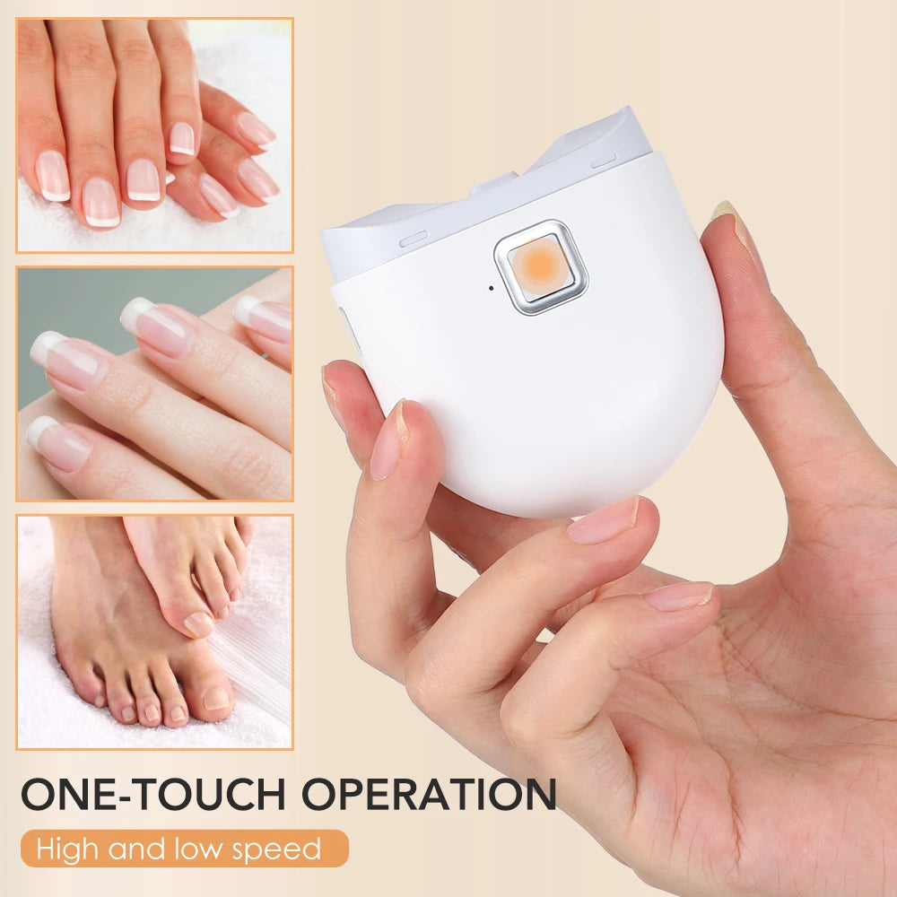 Coupe-ongles électrique avec lumière LED 2 en 1 automatique, lime à ongles, tondeuse pour bébé et adulte, mini outils de manucure, soin des ongles
