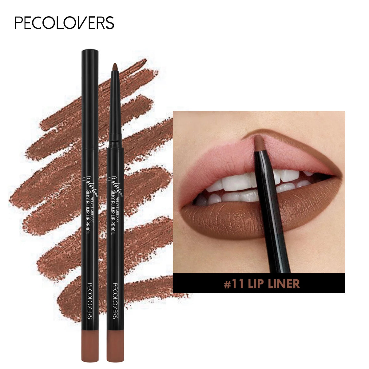 Wasserfester Matter Lipliner-Stift Rot Kontur Lippenstift Langanhaltend Antihaftend Feuchtigkeitsspendendes Lippen-Make-up 12 Farben