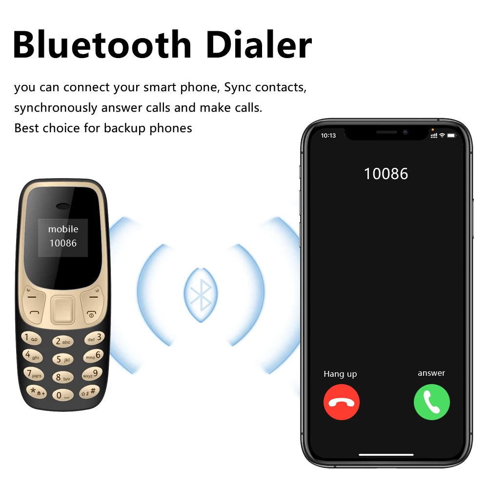 SERVO Small Mobile Phone Bluetooth Dialer Magic voice Low Radiation Telephone Call Recording 2/3 SIM GSM Unlocked Mini Cellphone - Shoppiline