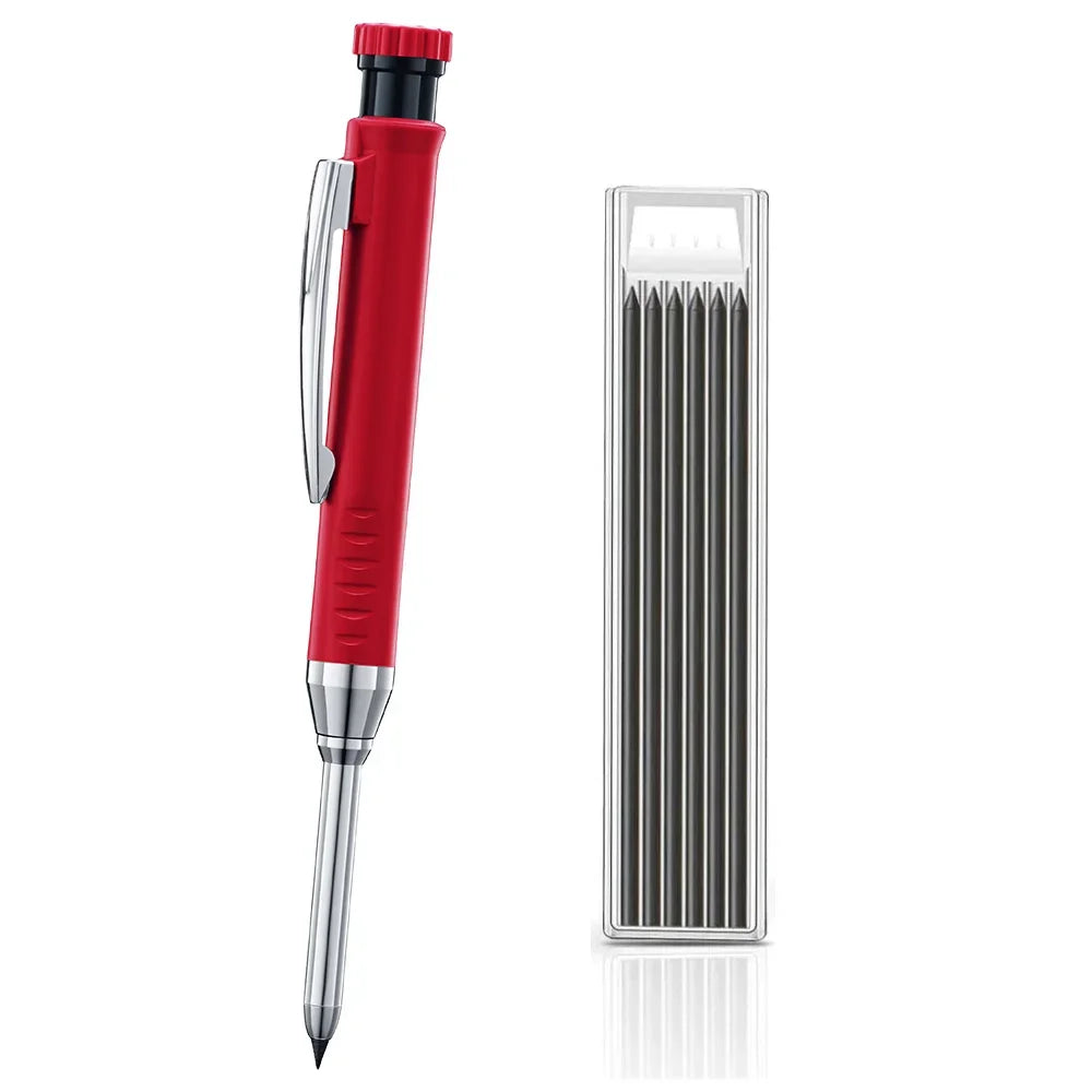Woodworking Mechanical Pencil Set, Deep Hole Marking and Drawing, 2.8mm Reliable and Durable Lead, for Carpenters Engineering