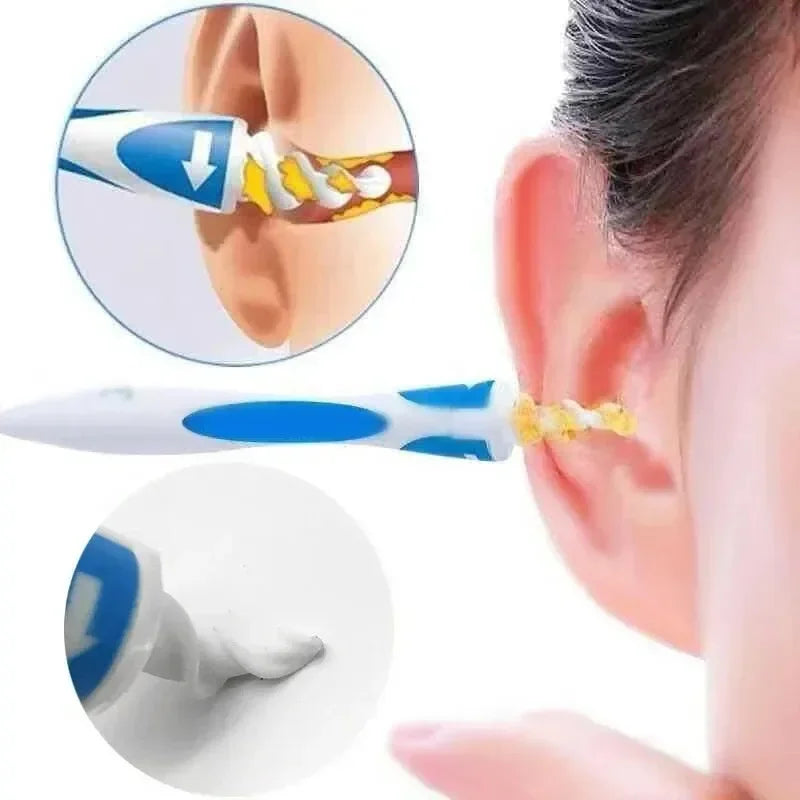 Ear Wax Remover Tool Ear Cleaner with Soft Silicone 16 Replacement Tips Simply To Grab Extract Earwax