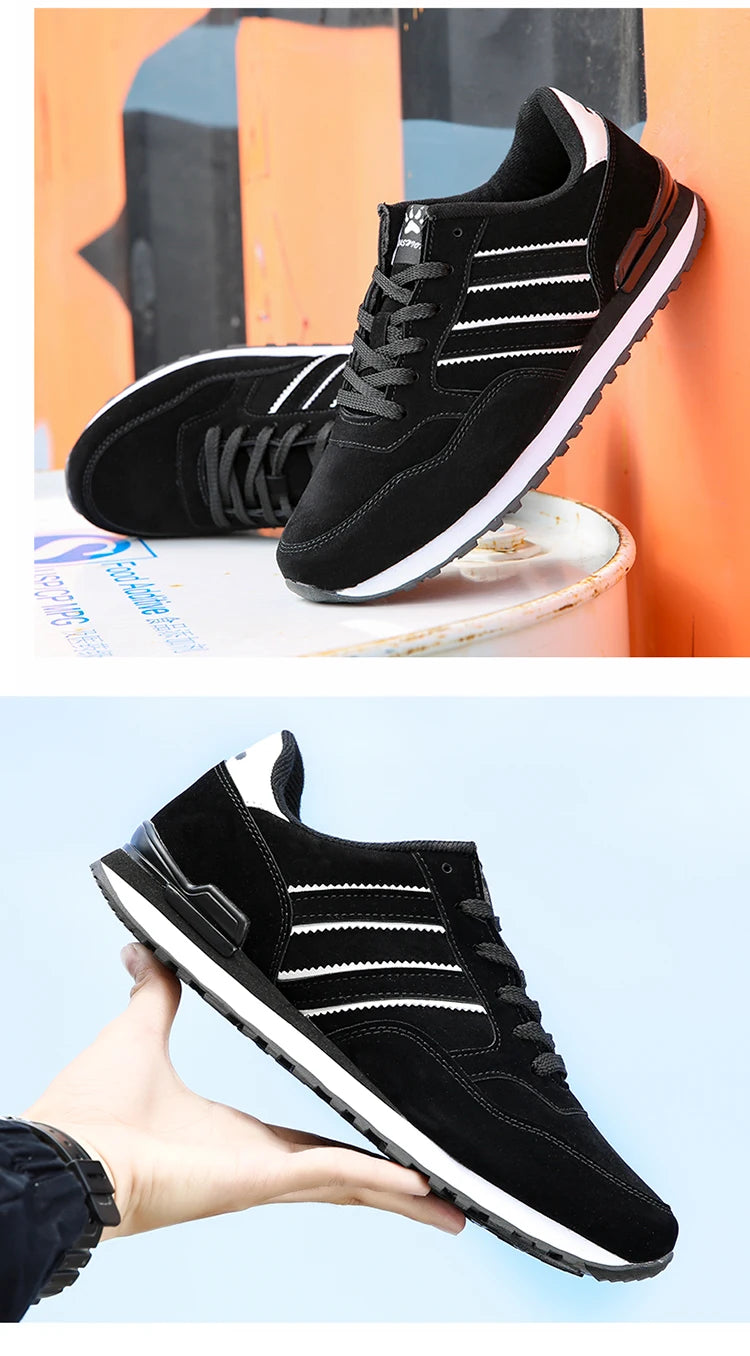 2024 New High Quality Men's Sneakers Leather Casual Shoes Autumn Breathable Men Shoes Male Flat Shoe - Shoppiline