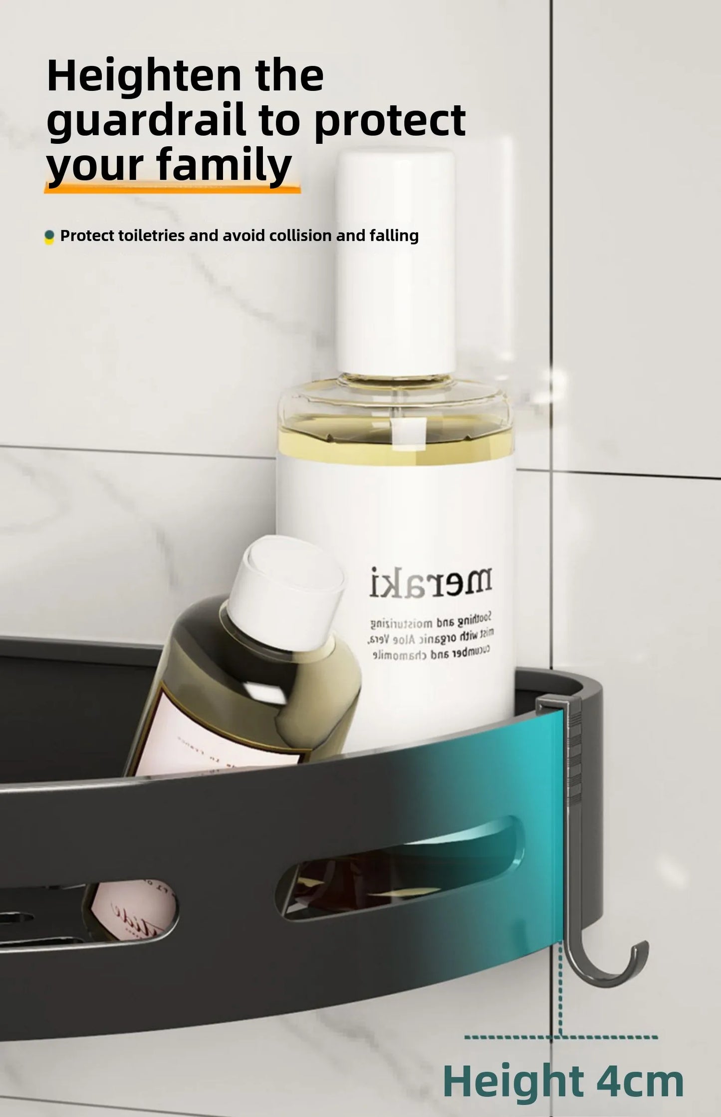 3/2/1 PCS Adhensive Bathroom Shampoo Holder Shower Caddy Shelves Storage No Drill Shelf Corner Towel Holder Shelves For Bathroom