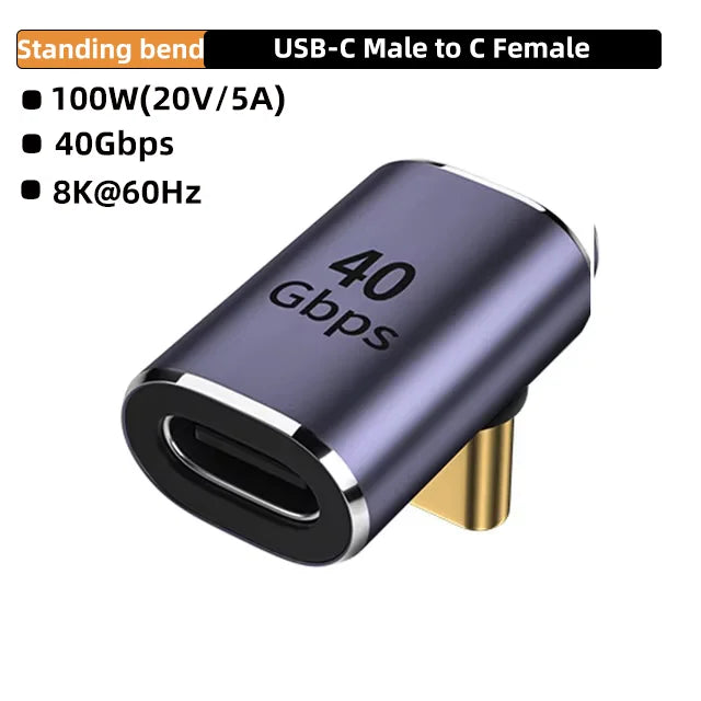 TYPE C Connector 4K OTG Plug 100W 40Gbps Data Transfer Ultra Fast Charging USB C USB3.1 Support 8K Adapter Extension