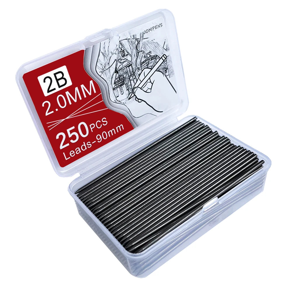 1000Pcs Mechanical Pencil Lead Core 0.5 0.7 0.9 1.3 2.0mm Large Capacity Replaceable Pencil Refills Student Affordable Gift Box