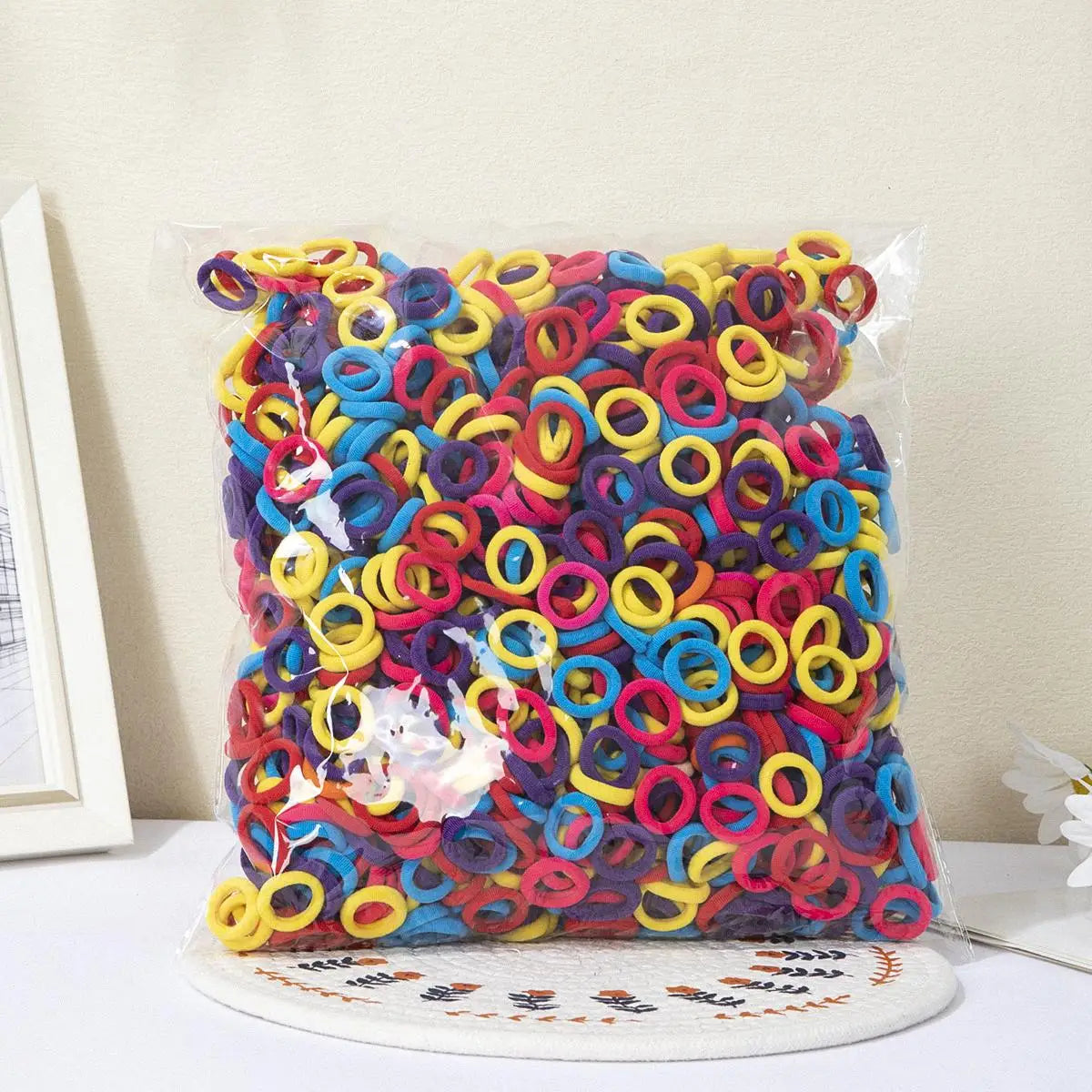 100pcs/set Elastic Colorful Hair Loops Ponytail Holder Stylish Hairdressing Accessories For Women And daily uses Daily Wear