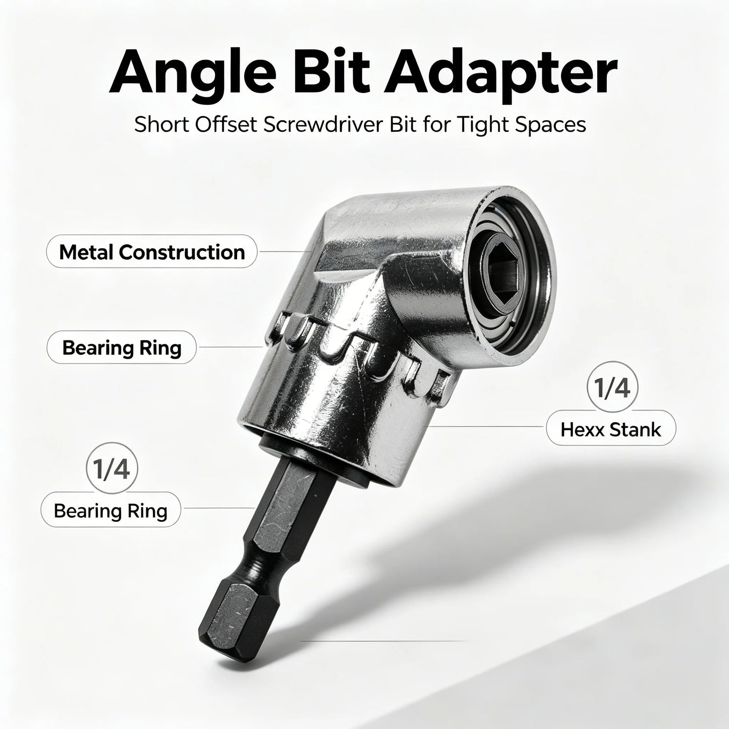 105° Angle Screwdriver Joint  Electric Drill Corner Attachment Extension Socket Tool for Screwdriver Heads