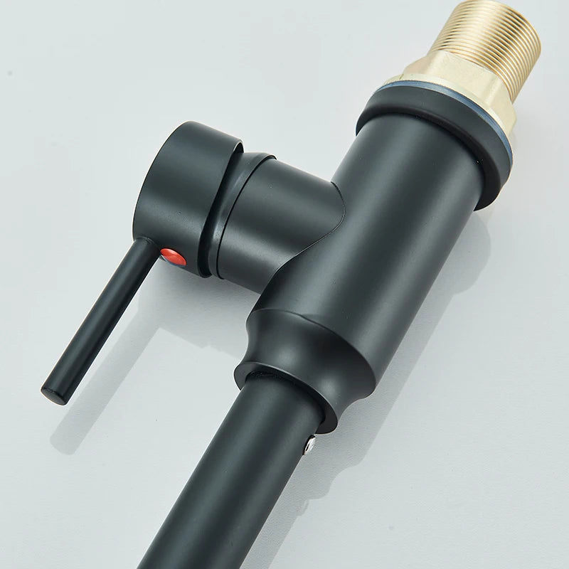 Chrome Spring Pull Down Kitchen Faucets Stream Spray Head Hot Cold Water Tap Stainless steel Rotation Kitchen Mixer Tap Crane - Shoppiline