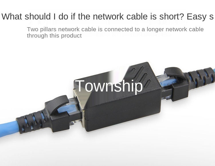 Network cable butt connector extender adapter rj45 network monitoring broadband crystal head adapter straight connector connecti