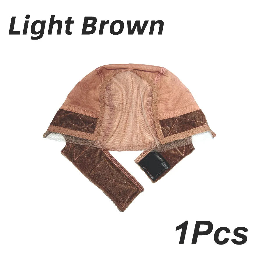 Female Headband Wig Cap Hd Lace Wig Cap For Wig Making U Part Wig Caps With Adjustable Velvet Wig Grip To Wear Wig Nude Hair Net