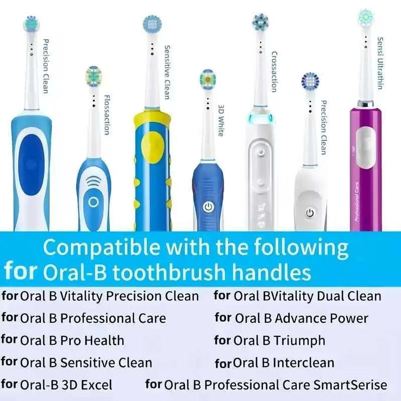 4pcs/12pcs/16pcs/20pcs Compatible With Oral-B Braun Replacement Toothbrush Heads - Professional Electric Toothbrush Heads