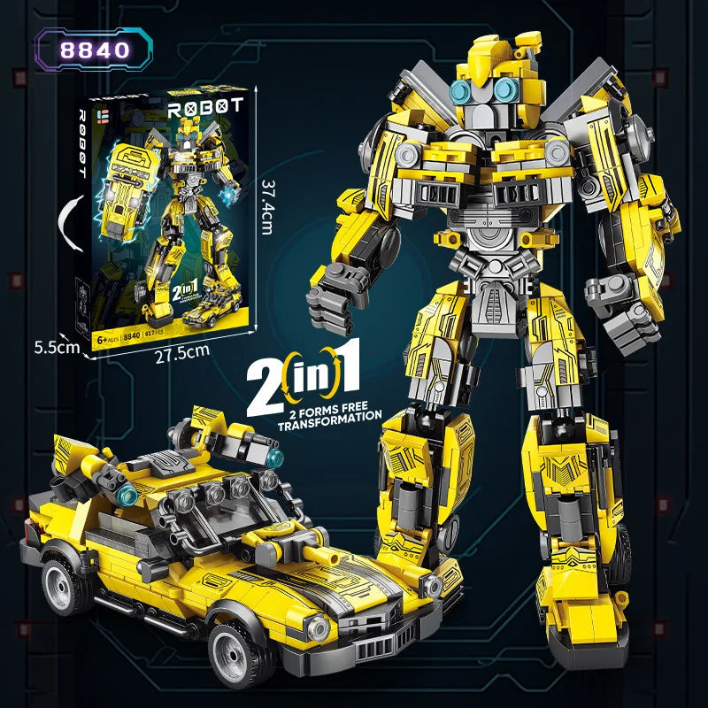 Autobots Decepticons Building Blocks Transformation Robot Children Educational Assembly Car King Kong Brick Assemble Toy Gift - Shoppiline