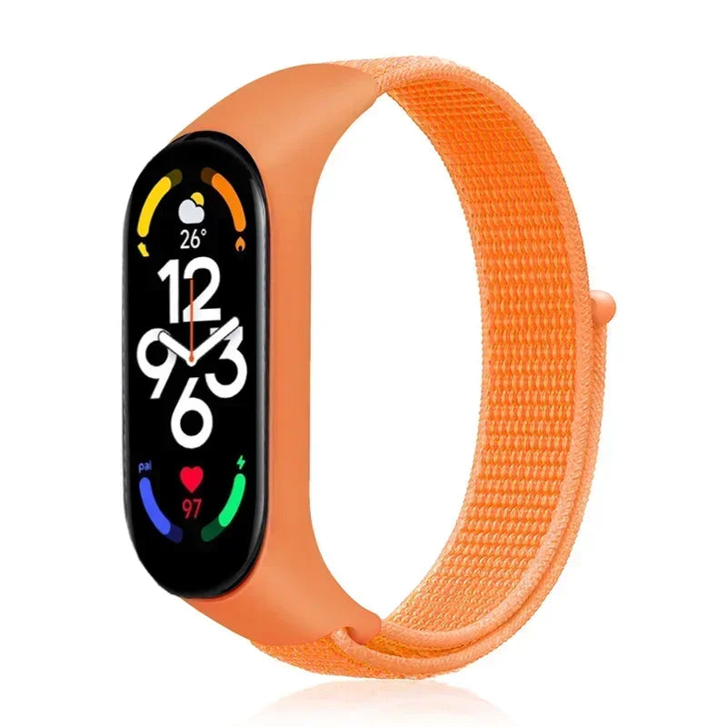 Nylon loop Mi band 4 5 6 Strap Replacement Soft Adjustable Wrist Watchband Pulsera correa For Xiaomi Mi band 3 4 5 6 7 Bracelet