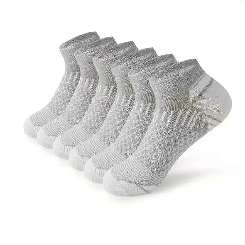 12Pairs High Qualit Athletic Socks Men's Ankle Socks Running Cyclling Waist Honeycomb Design And Firm Sports Leisure Socks Gifts