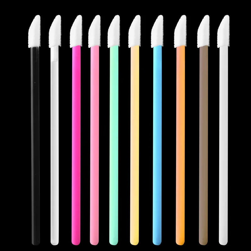 50 Pcs Disposable Cosmetic Lip Brush Makeup Lipstick Mascara Wands Applicators Eyelash Cleaner Lip Gloss Make Up Brushes Tools