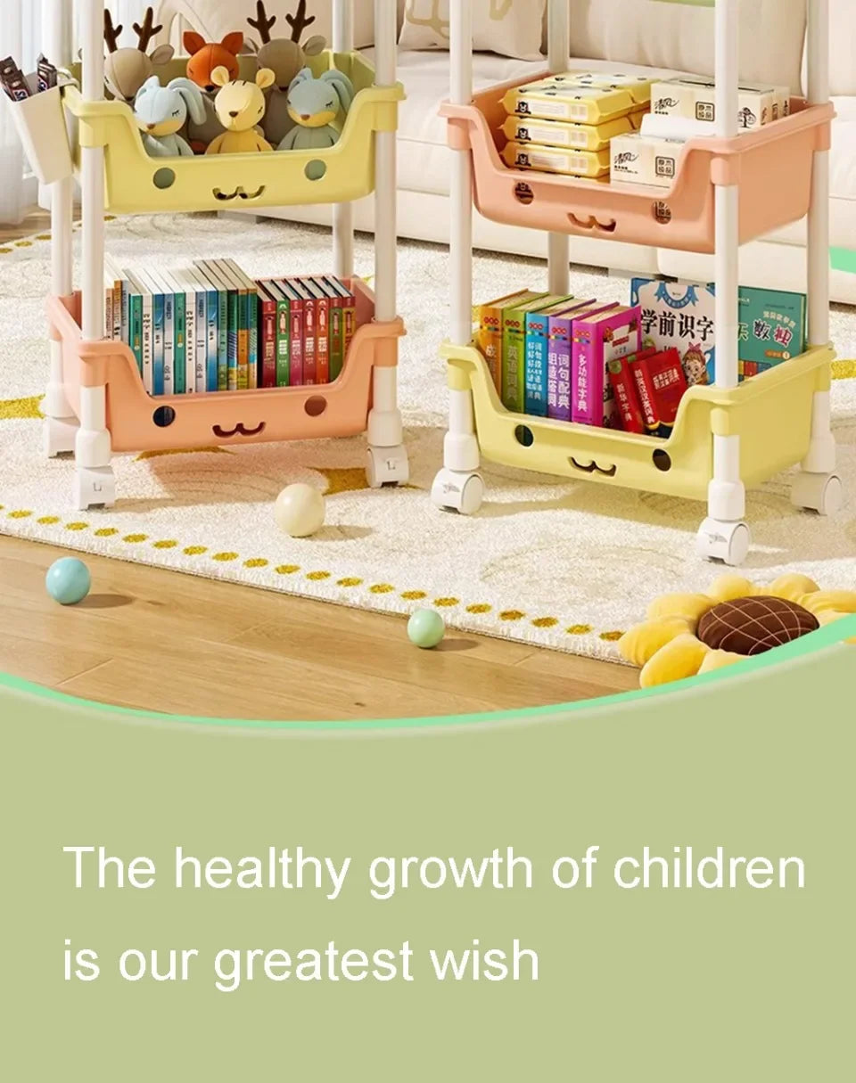 Toy Storage Trolley Bookshelf Snack Rack For Children Storage Organizer Bathroom Accessories Closet Organizer Kitchen Storage - Shoppiline