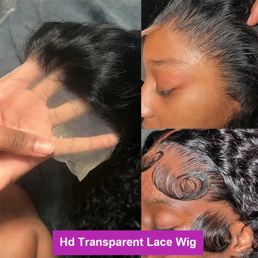 300 % Dichte 13x6 HD Transparent Loose Deep Wave Lace Frontal Perücke Brasilianisch 40 46 Zoll 13x4 360 Lockige Lace Front Perücken Für Frauen