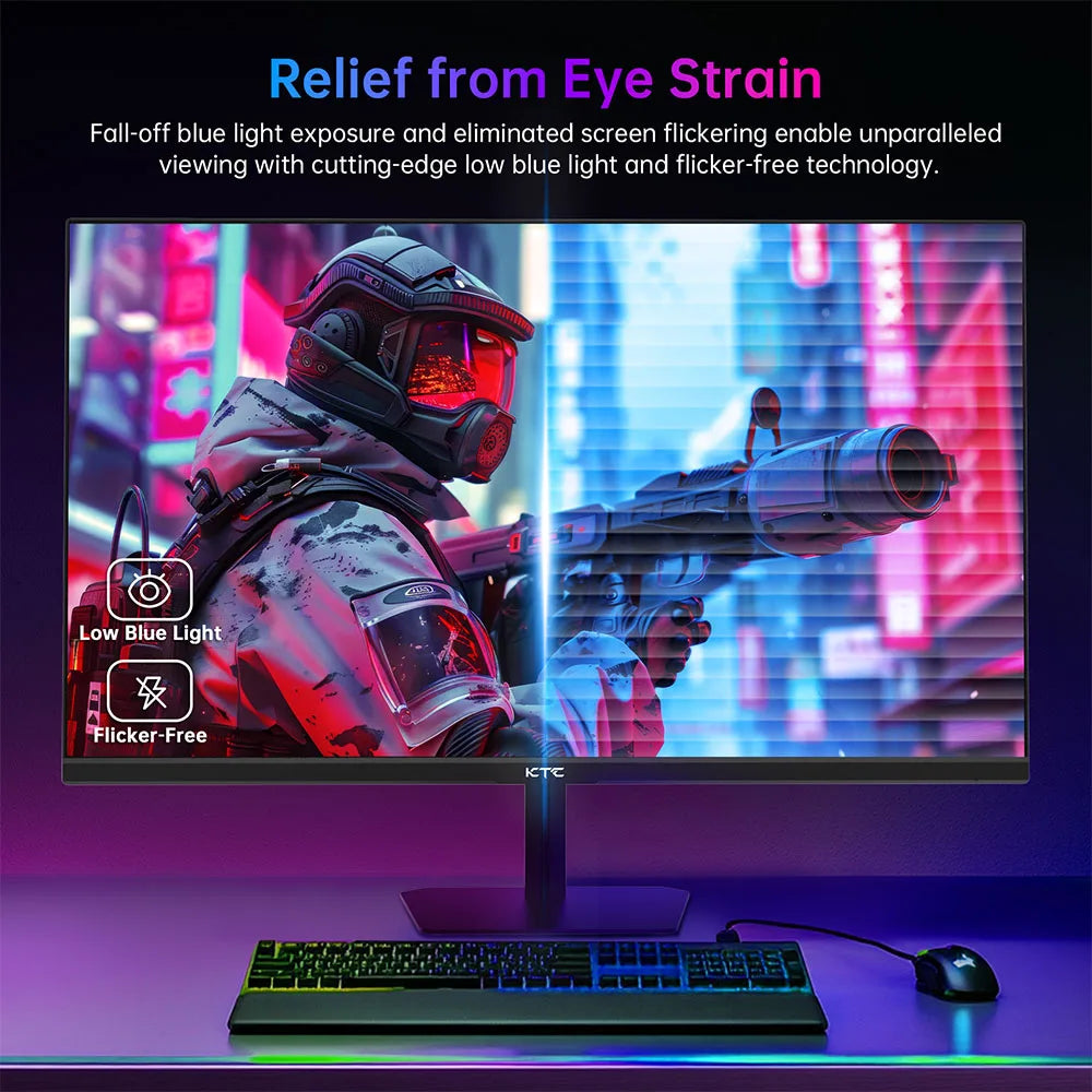 (2025 H24T09P Upgraded Version) KTC H24F8 FHD 23.8" 180Hz Gaming Monitor With Realistic Color Reproduction 1920*1080 Resolution - Shoppiline