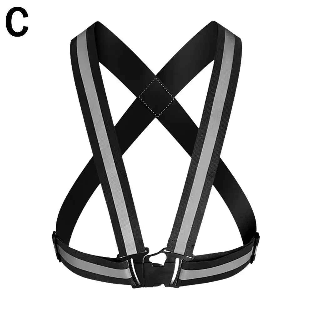 New Highlight Reflective Straps Night Running Riding Clothing Vest Adjustable Safety Vest Elastic Band For Adults and Children