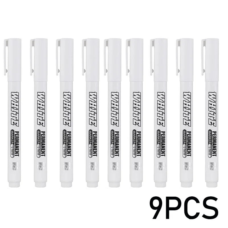 Nouveau 1/2/3PCS Marqueur Métallique Étanche Peinture Blanche Permanente Stylo Lavage Art Peinture Graffiti Stylos Tissu Bois Cuir Marqueur 1MM