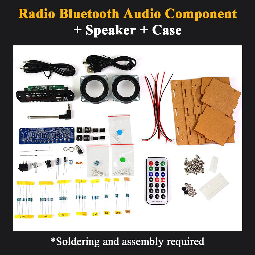 DIY BT Speaker Kit with FM Radio 87.5-108MHZ DIY Soldering Project Practice Solder Assembly U Disk TF Electronic Kit - Shoppiline