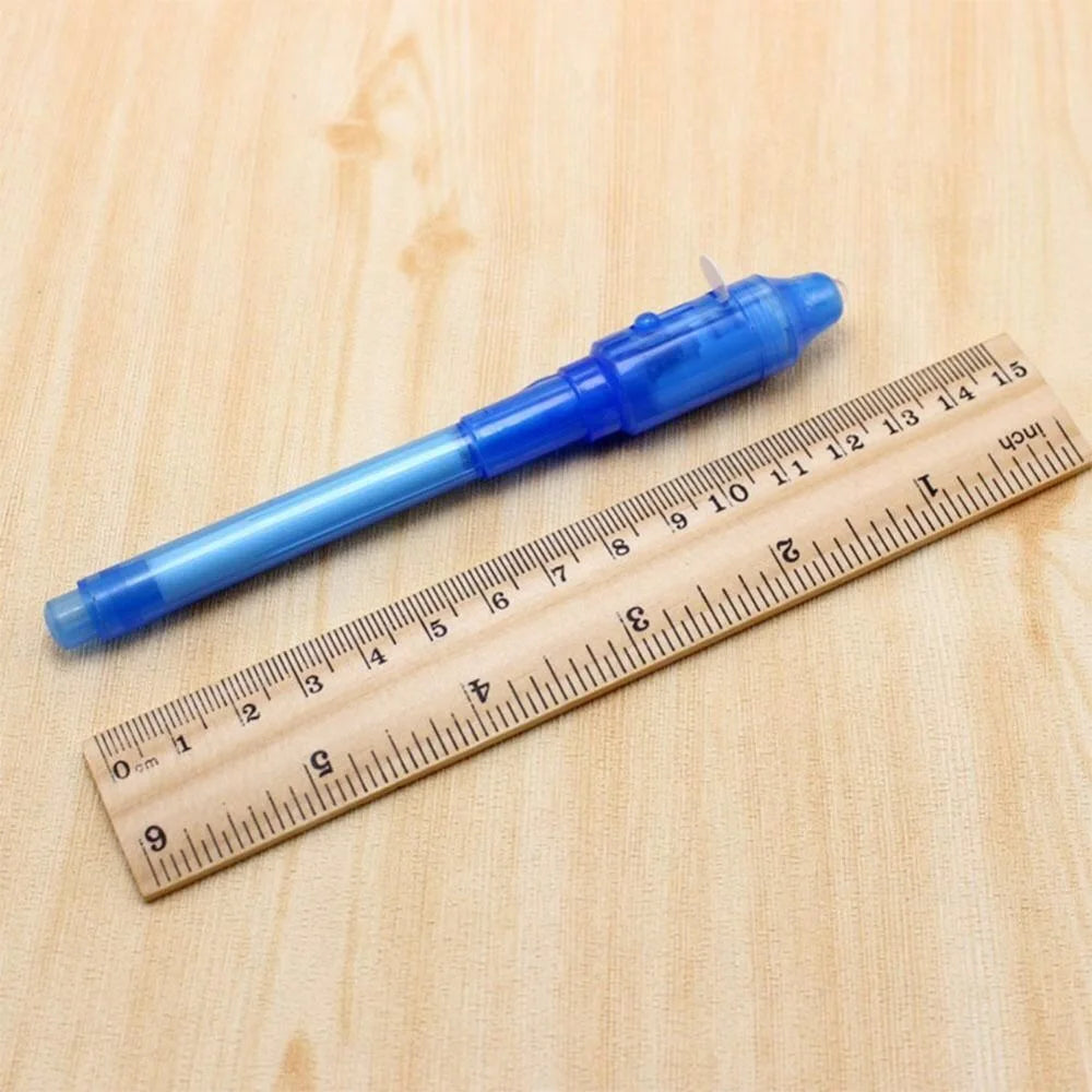 Leuchtender Leuchtstift Magischer Lila 2 in 1 UV-Schwarzlicht-Kombistift zum Zeichnen Unsichtbare Tinte Stift Lernspielzeug für Kinder