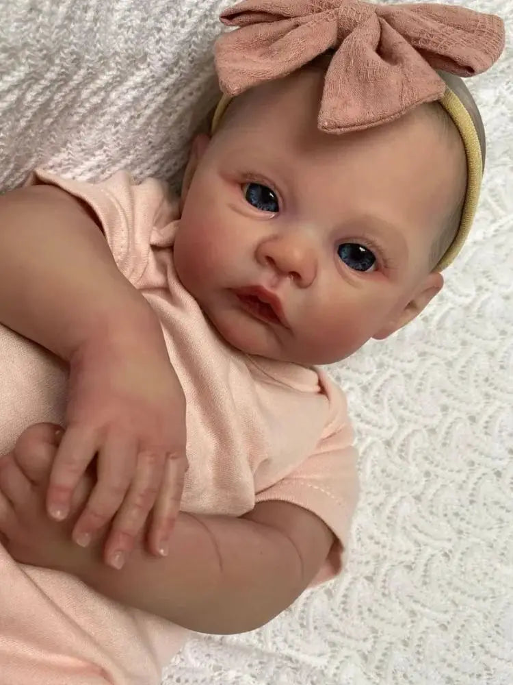 NPK 18 Zoll Reborn Babypuppe Meadow Weicher Körper 100% handgemacht 3D-Haut mit sichtbaren Venen Sammler-Kunstpuppe Weihnachtsgeschenk