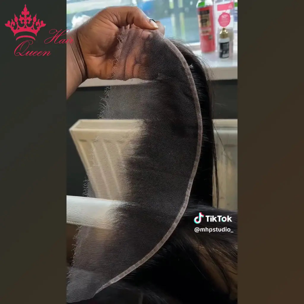 Queen Hair Real HD Frontal/Closure Only Invisible Melt Skin Lace 13x6 13x4 4x4 4x6 5x5 6x6 7x7 Raw Human Hair Body Wave/Straight
