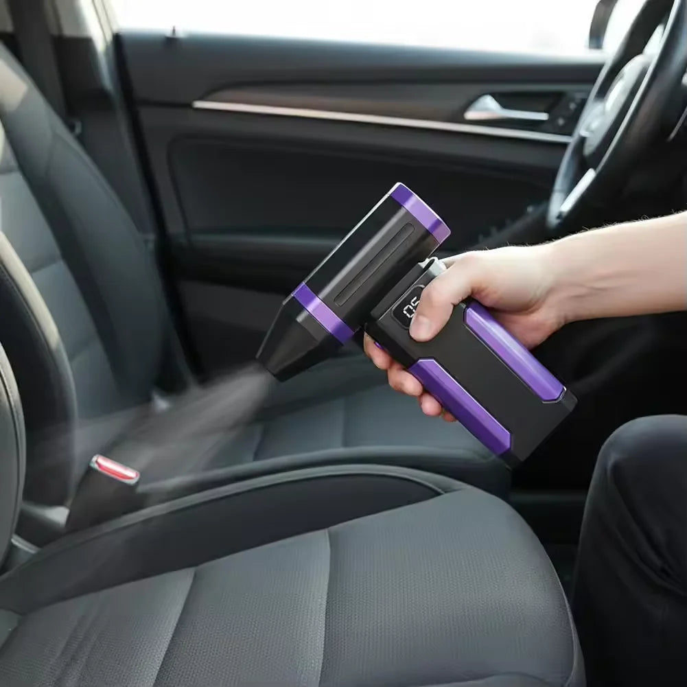 130000RPM High Speed Turbo Jet Fan Rechargeable Electric Air Duster Compressed Air Blower Screen Display for Dust Snow Cleaning