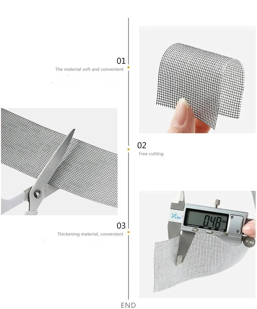 Strong Window Screen Repair Tape Waterproof Anti Mosquito Door Mesh Patch Tape Broken Holes Repair Essential Accessories Tool