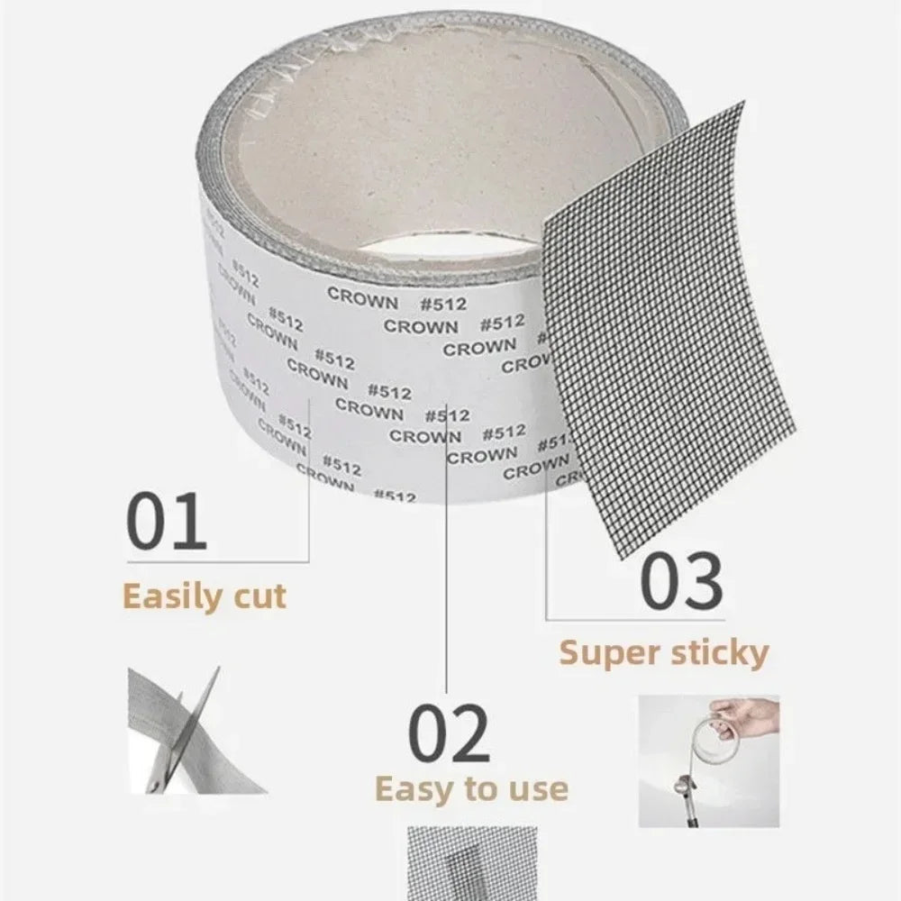 Strong Window Screen Repair Tape Waterproof Anti Mosquito Door Mesh Patch Tape Broken Holes Repair Essential Accessories Tool