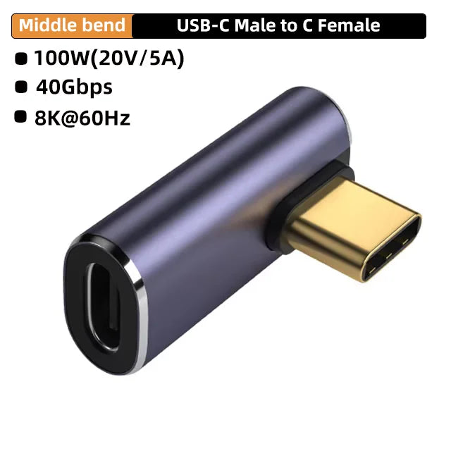 TYPE C Connector 4K OTG Plug 100W 40Gbps Data Transfer Ultra Fast Charging USB C USB3.1 Support 8K Adapter Extension