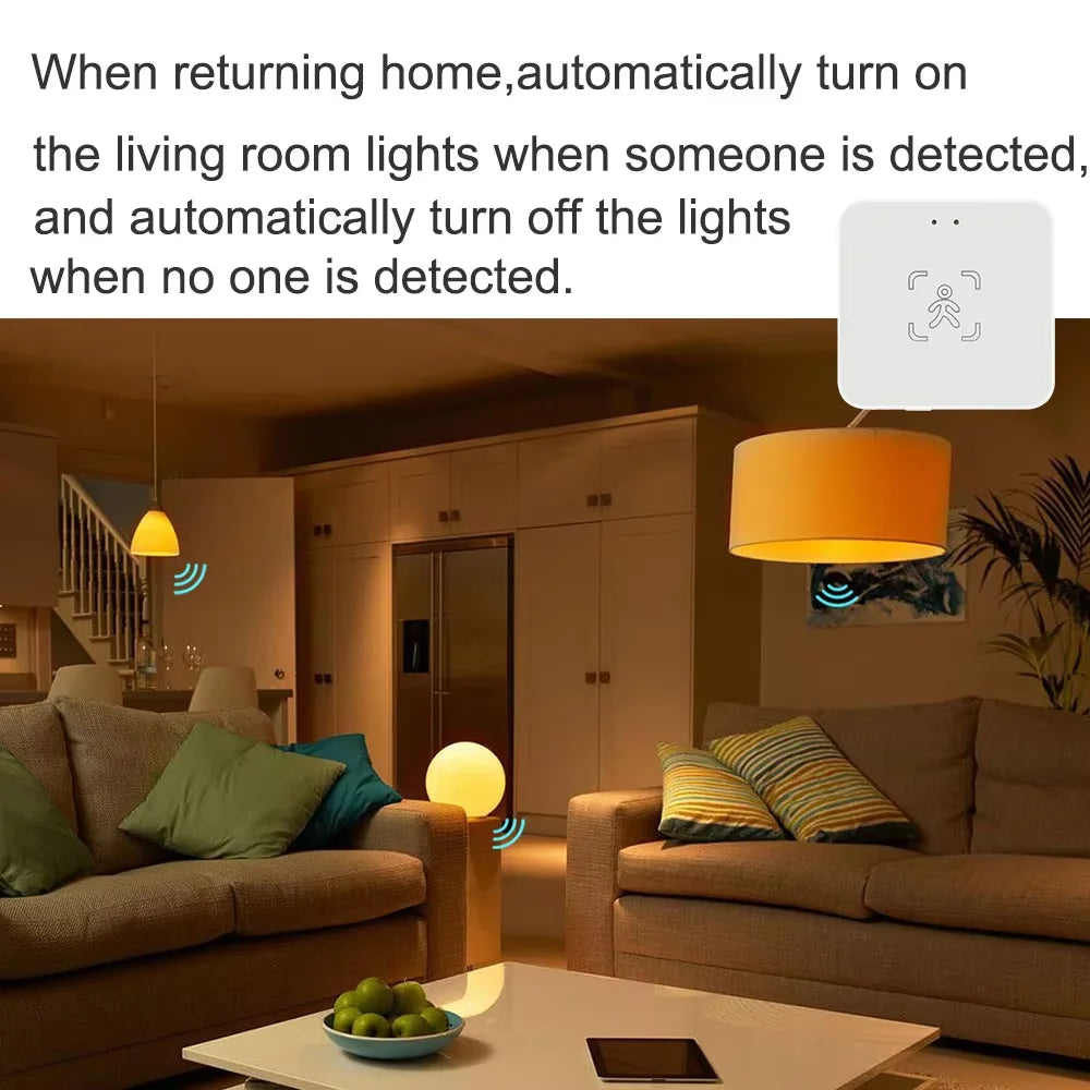 Tuya WiFi / Zigbee Human Presence Detector 24G,Luminance/Distance Detection, Smart Human Body PIR Sensor Support Home Assistant - Shoppiline